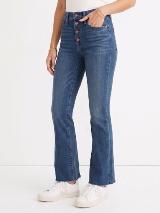 Madewell Denim - Madewell Cali Demi Boot Jeans High Rise Exposed Button Fly 24
